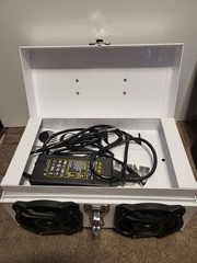 NEW Mini Toolbox Bluetooth Speaker. Runs off AC/DC OR power tool battery.