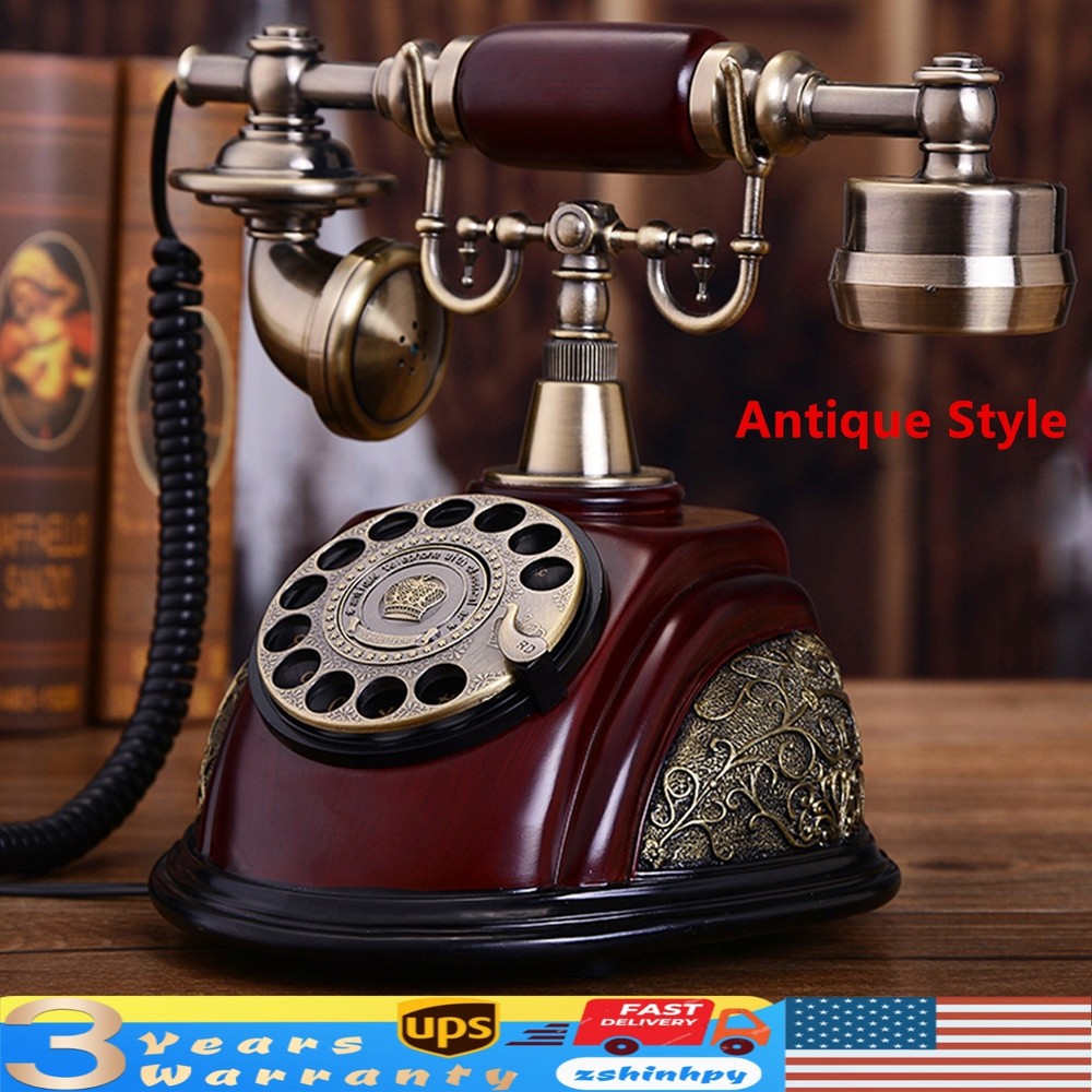Vintage Rotary Dial Telephone Phone Working Vintage Retro Old Fashion Telephone