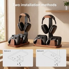 Caspe Headset Stand for Desk Headphone Stand Wood Personalized Father’s Day Gift