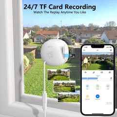 Wansview 3MP 2K Window Camera, 2.4Ghz Wifi Indoor Cameras for Home Security NEW
