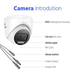 ANNKE 4K 8MP 5MP 1080P Video Outdoor Security Camera AI Color Night Vision IP67