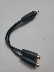 RCA Male To Dual RCA Female 6 Inch Adapter Cord Transfer 1 Count