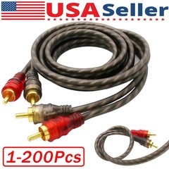 200X RCA Audio Cable Twisted Pair with Noise Reduction Interconnect Amp Wire Lot