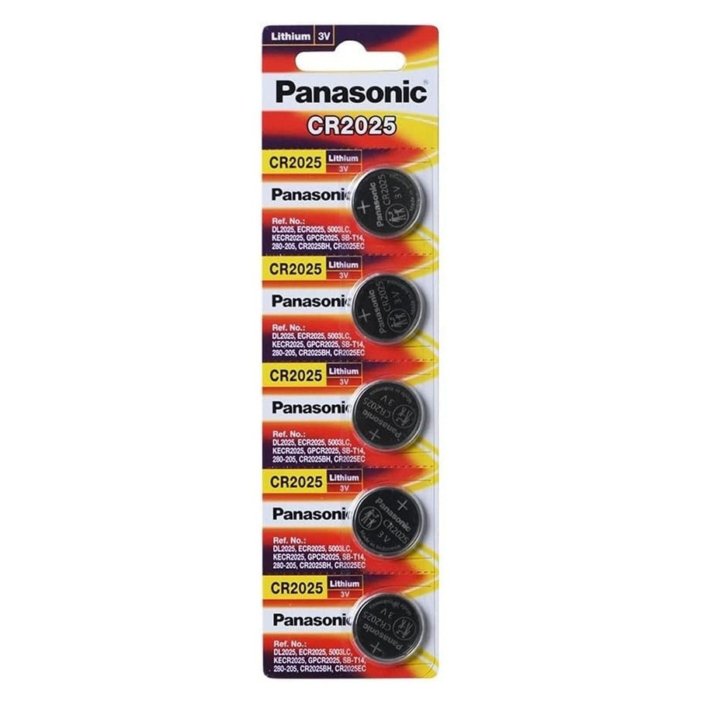 5 x Super Fresh PANASONIC CR 2025 Exp 2033 CR2025 LITHIUM COIN CELL Battery