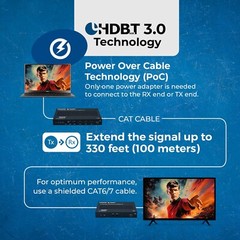 OREI 4K HDMI/USB-C HDBaseT 3.0 Extender Over CAT6/7 With KVM (UHD-EXB330CU-K)