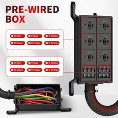 12V Fuse Relay Box 6 Way Relay Fuse Box Pre-Wired Waterproof Relays Box with …