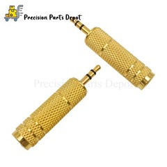 2X3.5mm Male to 6.5mm Female Plug Jack Stereo Headphone Audio Adapter Connector