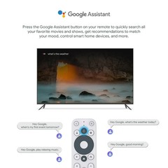 ONN Remote R-C-OHS-C008 – Google Voice Remote Control for Smart TV – White