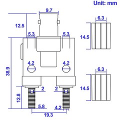 onelinkmore BNC Female to Dual Banana Socket Binding Post RF 5 PCS