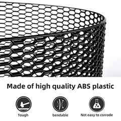 47″x16″ ABS Plastic Universal Car Grill Mesh, Honeycomb 10x25mm Black