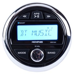 Memphis Audio MXA1MC Gauge Style Bluetooth Marine Media Center