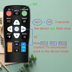 Big Button Universal Remote Control for Seniors, 2-Device Switching, 4-in-1