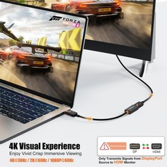 4K DP to HDMI Adapter 5-Pack, 10.2Gbps, Male to Female, Plug & Play, Monitor/PC/