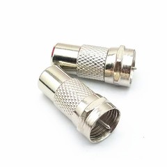2PCS-RCA Female Jack to F-Type Male Plug Coax Adapter Radio Connector RG59/6 US