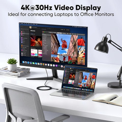 4K USB C to HDMI Cable 15 or 20FT, High Speed Type-C to HDMI Cord-Braided,Thunde