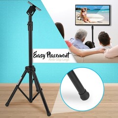 Pyle Tripod TV Stand- Portable, Height Adjustable (for TVs up to 32’’)