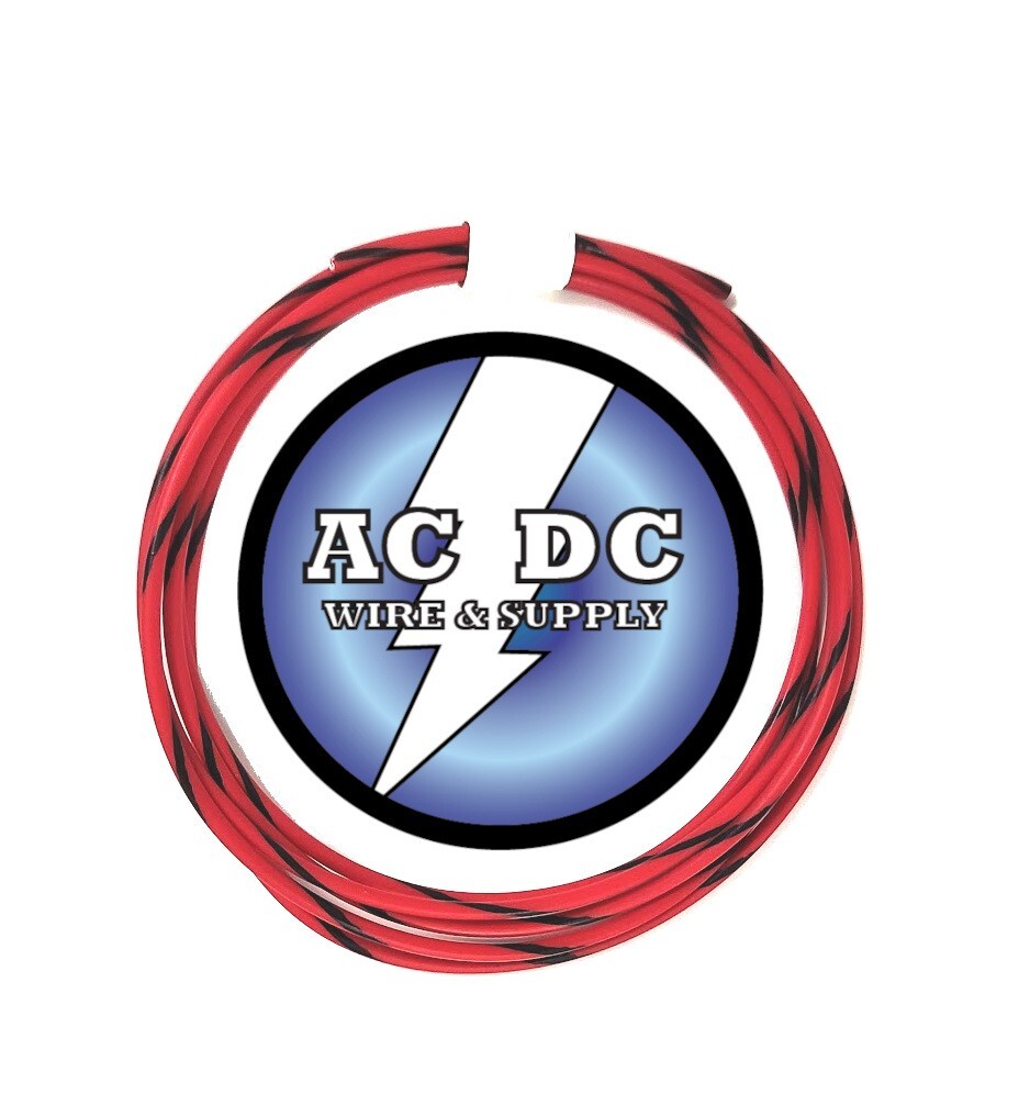 AUTOMOTIVE GXL WIRE 20 AWG STRANDED COPPER RED W/ BLACK STRIPE 25 FT COIL