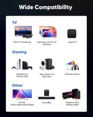 6.6ft 10k 8k Hdmi? Cable 2.1 4k@120hz Hdmi Cord For Tv Ps5 Ps4 Xbox Series X Mon