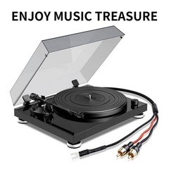 Phono Cable with Ground 6.56ft – All-in-RCA Cable & Turntable Ground Wire,Hig…
