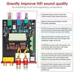 Mini 2.0 Channel Digital Amplifier Class D Stereo Desktop Audio Amp 100W+100W