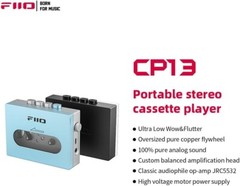 FiiO CP13 Portable Cassette Tape Player w/3.5mm Earphone Jack (Sky Blue)