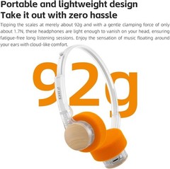 FiiO EH11 Lightweight Over-Ear Bluetooth Headphones, Dual Device (Transparent)