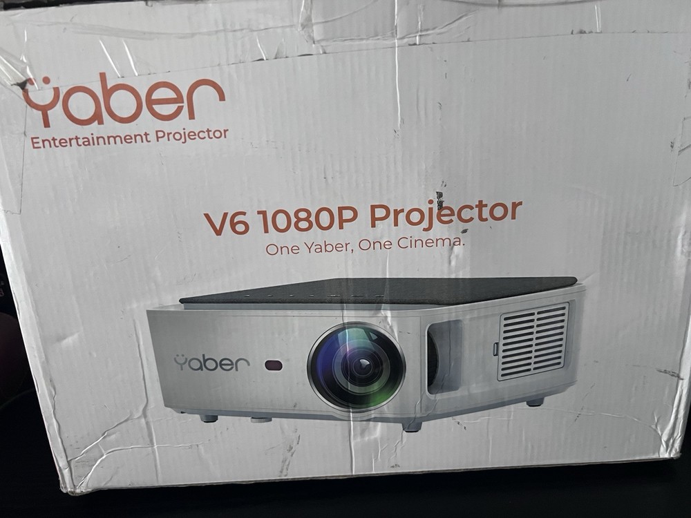 YABER Pro V6 WiFi 6 Projector, 1080p, Auto Keystone, 50% Zoom