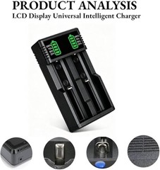USB Smart Battery Charger For18550 14500 16340 Rechargeable Li-Ion Batteries Lot
