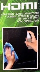 6 FT HDMI 24K GOLD PLATED CABLE 3-IN-1 TV COMBO KIT MICROFIBER CLOTH