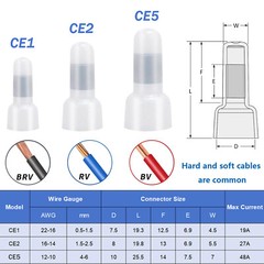 700/300PCS Closed End Crimp Cap 12-10 16-14 22-18 AWG Wire Connectors Terminals