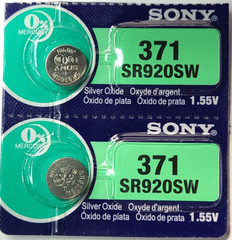 371 SONY 2PK 1.55V SILVER OXIDE (GREAT EXP 12/31) SR920SW SR69 FREE SHIPPING