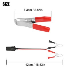2X Car Battery Alligator Clamp Cable Clip Lot Cigarette Lighter Adapter Socket