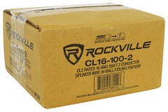 Rockville CL16-100-2 CL2 Rated 16 AWG 100′ Speaker Wire In Wall Ceiling 70V 100V