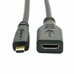 Hot Micro HDMI (Type D) Male to HDMI (Type A) Female Converter Cable For HDTV.