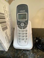 vtech Cordless Telephone With Caller ID / Call Waiting Dect 6.0 White CS6114