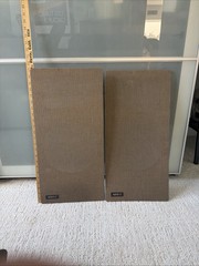 Vintage Large Advent Bullnose Speaker Grills w/ Badge