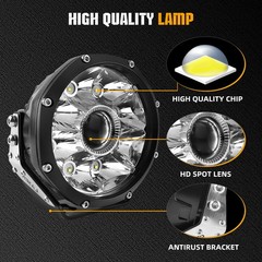 AUXBEAM 5″ inch LED Light Pods Bar Spot DRL Driving Fog Lamps SUV Offroad Truck