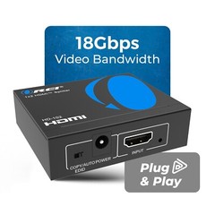OREI HDMI Splitter 1 in 2 out, upto 4K@30Hz Display Duplicate/Mirror (HD-102)