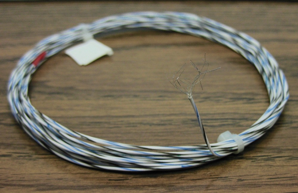25 feet 26 AWG stranded Silver Plated PTFE Wire White Blue Black 19 strand