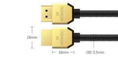 8K HDMI 2.1 UHD Cable HDTV 3D 2160P HDR 120Hz 48Gbps Dolby HDCP 2.2 RGB 4:4:4