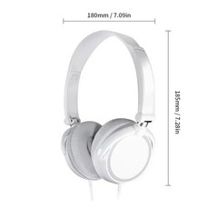 Over the Ear Wired Headphones with Clear Sound for Extra Bass Long Cord 3.5mm