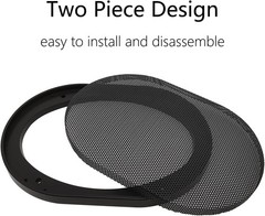 5″ x 7″ ABS Plastic Speaker Grills with Metal Mesh – Easy Install – 2Pcs