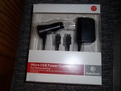 RADIO SHACK 2730888 5VDC/1.2A Micro USB Power Combo for Home and Car