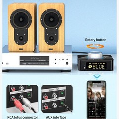 Bluetooth 5.0 Receiver Adapter Stereo Wireless 3.5mm AUX To RCA 3D Audio Button