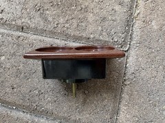 Vintage Soviet Bakelite Electrical Socket Schuko 250V 6A Brown Old Russia Plug