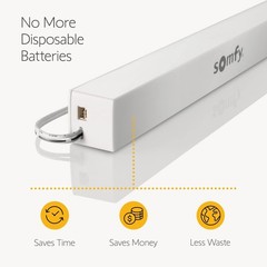Elegant Rechargeable Lithium-Ion Battery Pack for Blinds – 3 Batteries Included