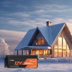 Litime 12V 200Ah Plus Heated LiFePO4 Battery 2560W Heating -4°F For Cold Area