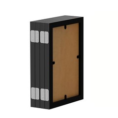 WARM&LOVE 4 Picture Frame, 4×6 4 x 6 inches, 4 Hole Lotus Leaf Frame-Black