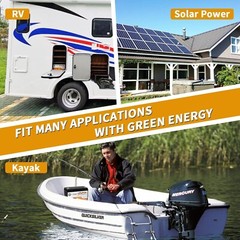 12V 100Ah LiFePO4 Deep Cycle Lithium Rechargeable Battery for RV Solar System