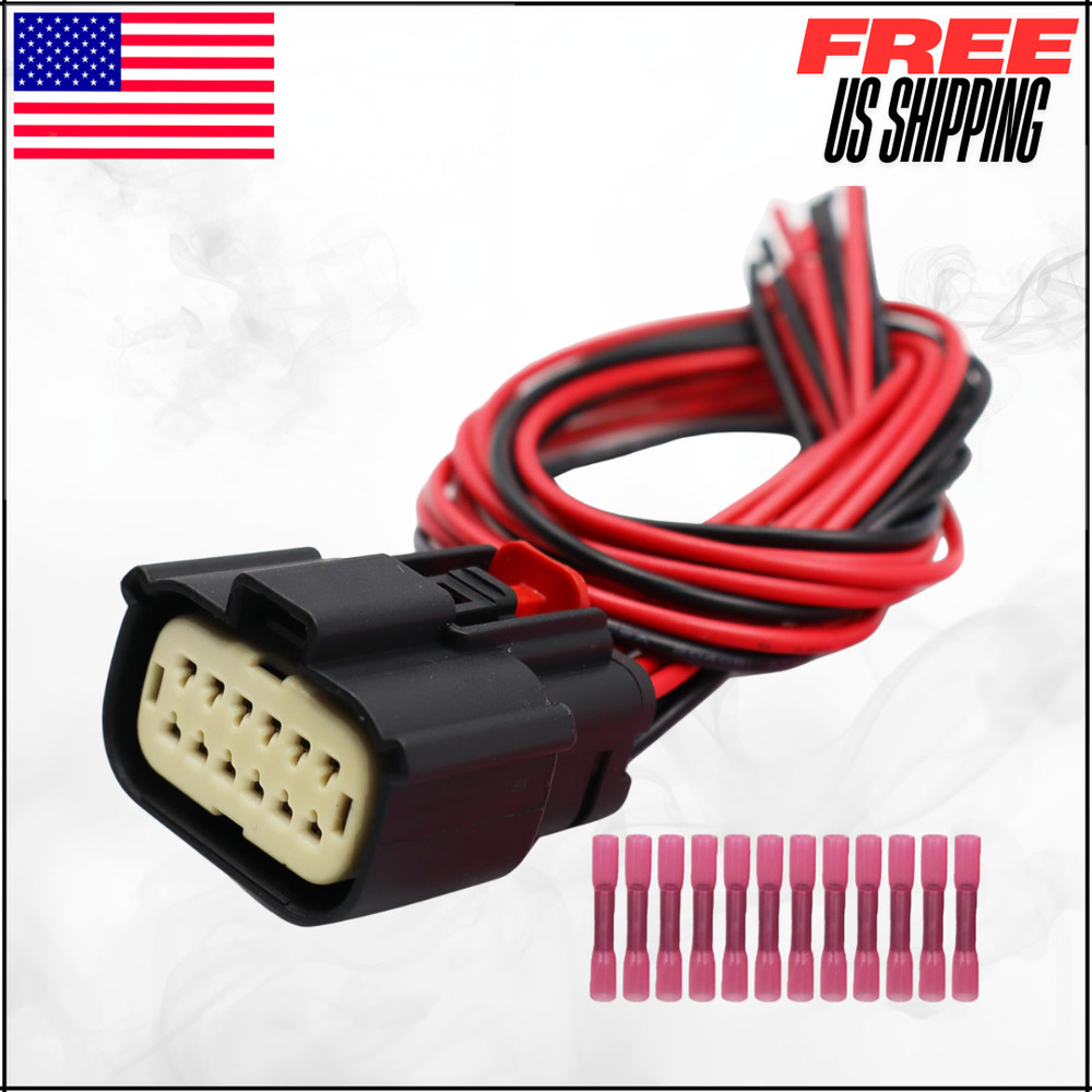 LED Headlights 12-Pin Connector For GMC Sierra 1500 2022-2025 Pigtail Harness